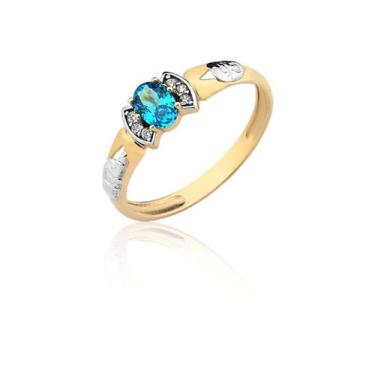 Imagem de Anel Formatura Biologia Pedra Verdadeira Ouro 10k An133 - MAEHLER Arte