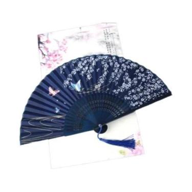 Imagem de Leque Dobrável Com Padrão Japonês Retrô Para Mulheres, Presente De Art