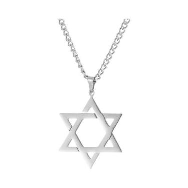 Imagem de Pingente De Amuleto Estrela De Davi Em Cor Dourada Para Homens, Joias 