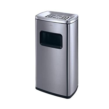 Imagem de Coluna de cinzeiro de aço inoxidável caixote do lixo corredor interno poste de extremidade de cigarro cinzeiro vertical ao ar livre lata de lixo de bumbum de cigarro Pilar de cinzas (B)