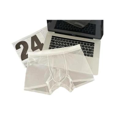 Imagem de Shorts Boxer Ultra-finos E Respiráveis Em Seda Gelada Para Homens, Sec