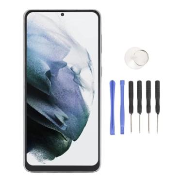 Imagem de EBTOOLS Substituição de Tela para S21 Plus 5G, Tela LCD de 6,7 Polegadas 1440x3120 Pixels 505 PPI Conjunto de Digitalizador Sensível 3D Multitoque Com Moldura e Ferramentas de Reparo, (Prata)