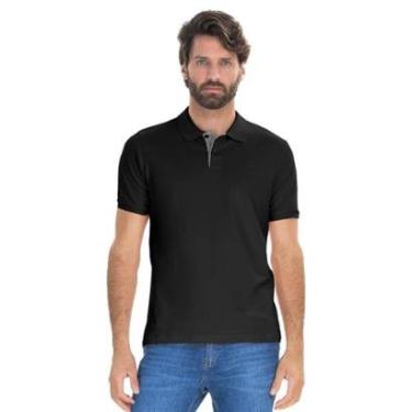 Imagem de Camisa Polo Manga Curta Masculina 007001001 Slim Ogochi Preta-Masculino