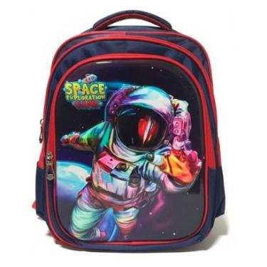 Imagem de Mochila Bolsa Escolar Menino Infantil Space Grande Reforçada 3D com Relevo-Unissex
