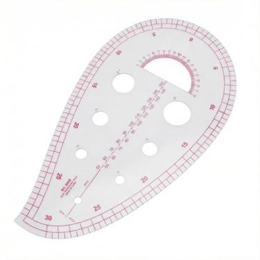 Imagem de Régua de curva francesa transparente de plástico Spline Costura Patchwork Tailor Yardstick pano régua de corte Régua de cava