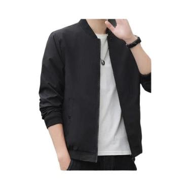 Imagem de Jaqueta Aviador Masculina À Prova De Vento De Manga Longa Casual Para 
