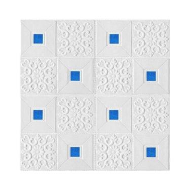 Imagem de Papel De Parede 3D Grande 70x70cm Com Efeito Tijolo, 10 Peças, Adesivo