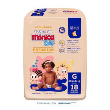 Imagem de Fralda Turma da Mônica Baby Premium Jumbo G com 18un, G, 18