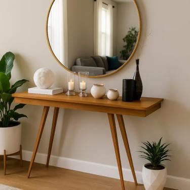 Imagem de Aparador Madri Classi Decorativo para Sala de Estar, Hall e Recepção (Canela)