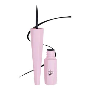 Imagem de Kimchi Chic Forro líquido à prova de estágio de beleza, delineador impermeável, forro de precisão de longa duração com pincel de ponta de feltro, à prova de manchas, livre de crueldade, preto mais