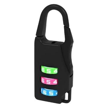 Imagem de Cadeado de Segurança com 3 Dígitos para Malas e Bolsas, Trava com Combinação Numérica. (Preto)