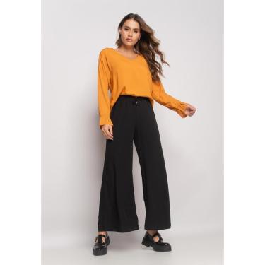 Imagem de Blusa Gola V Manga Babado Viscolinho Salvatore-Feminino