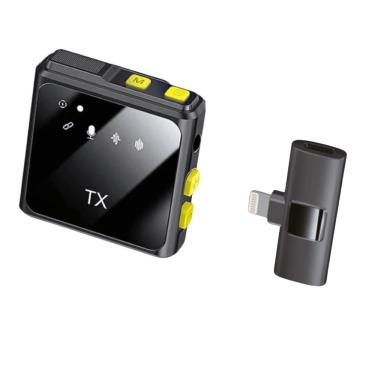 Imagem de Microfone de Lapela Sem fio Compatível com Iphone Antirruído