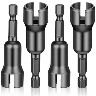 Imagem de Molain Conjunto de 4 peças de chave de porca de asa elétrica de 1/10.2 cm, chave de soquete de porca de asa para porcas de painel, parafusos C gancho e parafuso de olhal