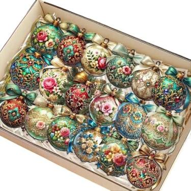 Imagem de Enfeites de bola de Natal | Decoração de lâmpadas de madeira - Enfeite de bola de árvore de Natal para festa em casa caminho de mesa caminho jardim lareira corrimão janela guirlanda escada família