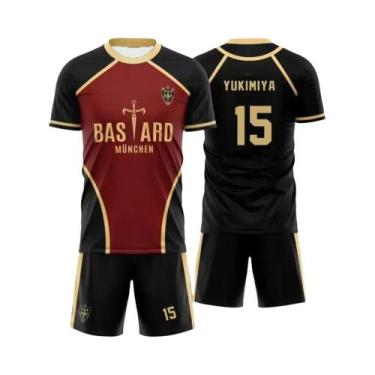 Imagem de Conjunto De Camiseta E Calções De Futsal Blue Lock Anime Para Homens E