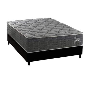 Imagem de Cama Box NOVO + Colchão Anatômico Kappesberg D40 Grise + Base CRC Cora
