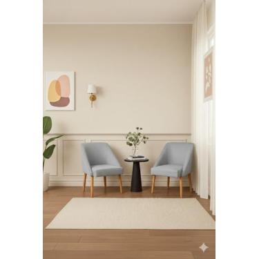 Imagem de Kit 02 Cadeira Decorativa Liz Suede para Sala salão recepção . - SONHO