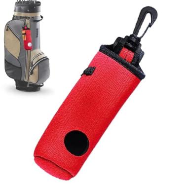 Imagem de Bolsa de transporte de bola de golfe, bolsa de cintura portátil para bola de golfe, acessórios de golfe ao ar livre, manga de bola de golfe com clipe de cinto, bolsa de armazenamento de bola de golfe
