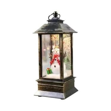 Imagem de Lanternas De Natal Em Forma De Papai Noel E Boneco De Neve, Luzes Deco