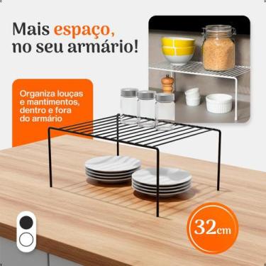 Imagem de Kit 2 Organizador De Armário Para Cozinha Multiuso Prateleira Suporte 