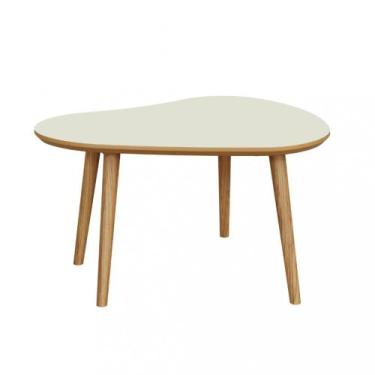 Imagem de Mesa de Centro 79cm Orgânica  TB615 Dalla Costa, Off White/Freijo