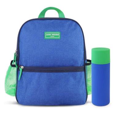 Imagem de Kit Para Passeios: Mochila Infantil E Porta Itens Jacki Design Azul