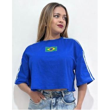 Imagem de Blusinha Feminina Cropped Da Copa Do Mundo Seleção Do Brasil - Sem mar