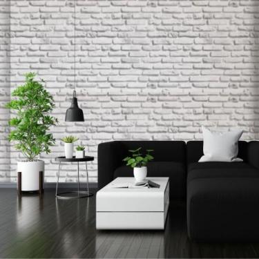 Imagem de Papel de Parede Adesivo Autocolante Decorativo Tijolinho Acizentado co