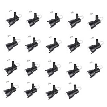 Imagem de Kit 19 Spot Trilho Perfilado Eletro calha Par20 Bulbo OL4