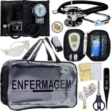 Imagem de Kit Enfermagem + Aparelho Medidor Glicose Completo Premium - Love Saud