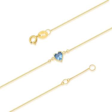 Imagem de Pulseira Ouro 18k Adulto Com Coração De Zircônia 5mm 18cm - Dream Fact