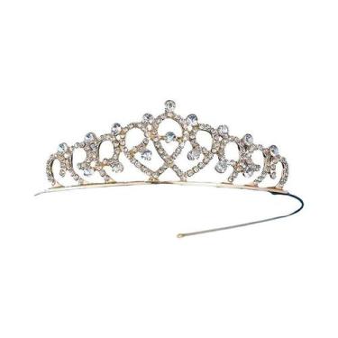 Imagem de Acessório De Cabelo Feminino Moderno Com Coroa De Princesa Para Festas