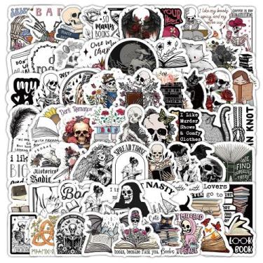 Imagem de Adesivos, 100 unidades/lote, caveiras de Halloween, vinil impermeável,