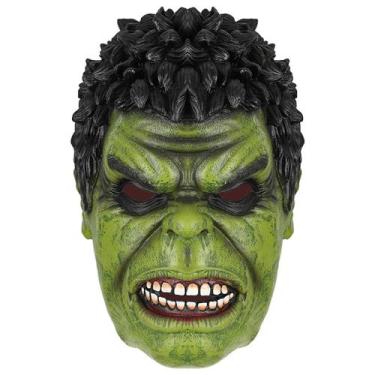 Imagem de Máscara de Halloween Green Hulkss Cosplay, chapéu de látex - yiweisai