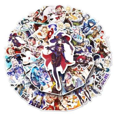 Imagem de Adesivos Genshins Impacts Anime à prova d'água, 50 unidades - yiweisai