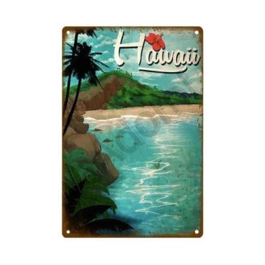 Imagem de Placa De Metal Decorativa De Parede Para Praia, Verão, Bar De Praia, C