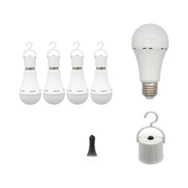 Imagem de Lâmpada De Emergência LED E27 Recarregável 7W 1500mAh 6500K Com 3 Modo