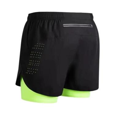 Imagem de Shorts De Ginástica Masculinos 2 Em 1 De Secagem Rápida Para Corrida E