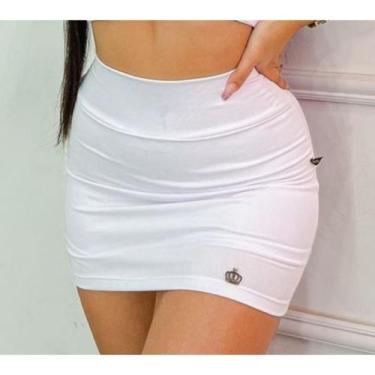 Imagem de Shorts Saia Suplex Light Destak Coroa, Branco