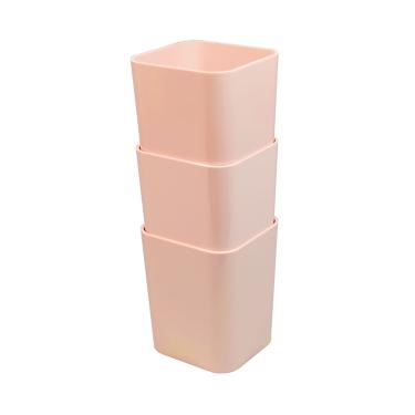 Imagem de Porta Objetos Dello Kit com 03 Unidades Rosa