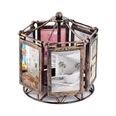 Imagem de Porta-Retrato Vintage De 4 Polegadas Para Decoração De Casa E Escritór