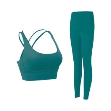 Imagem de Conjunto De Roupas De Yoga Femininas Em 2 Peças Para Fitness, Pilates 