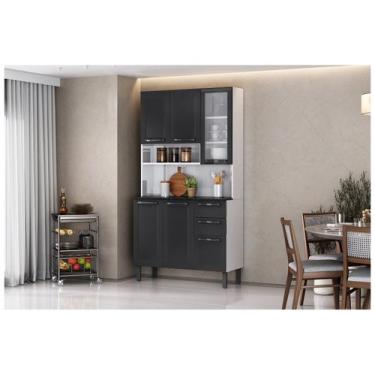 Imagem de Cozinha Modulada Itatiaia Florença com Balcão 6 Portas 2 Gavetas Aço, 
