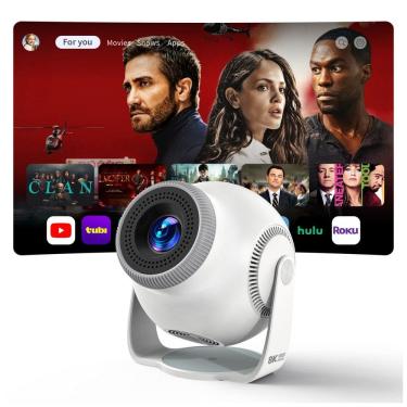 Imagem de Projetor Mini Smart Trunera Branco Android 14 WiFi 6 TP360