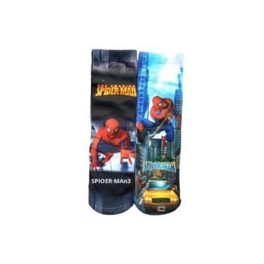 Imagem de Kit 2 Pares Meia Infantil spiderman Menino Tamanho 24-30 - Petvipi, Ve