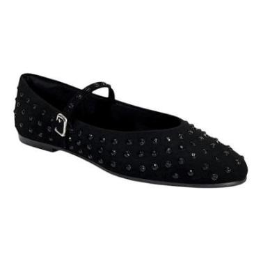 Imagem de Sapatilha Santinelli Mary Jane Studs 1628-020 Nobuck Preto-Feminino