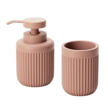 Imagem de Kit Lavabo Em Cimento Rosê (2 peças) - Mart