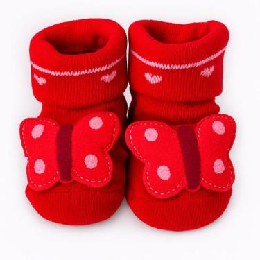 Imagem de Meia Antiderrapante para Bebê 0 a 12 Meses 3d Bichinhos - Plin Baby, B
