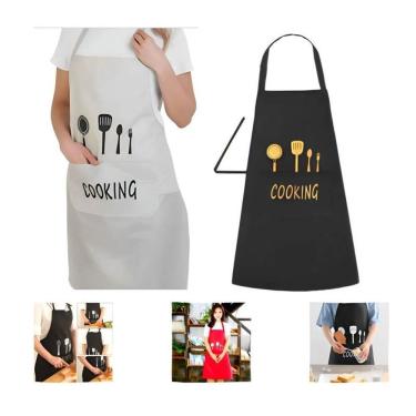 Imagem de Avental de Cozinha Cooking para Proteção em PVC com Alças Ajustáveis para Uso Doméstico e Profissional Top Rio Comercial